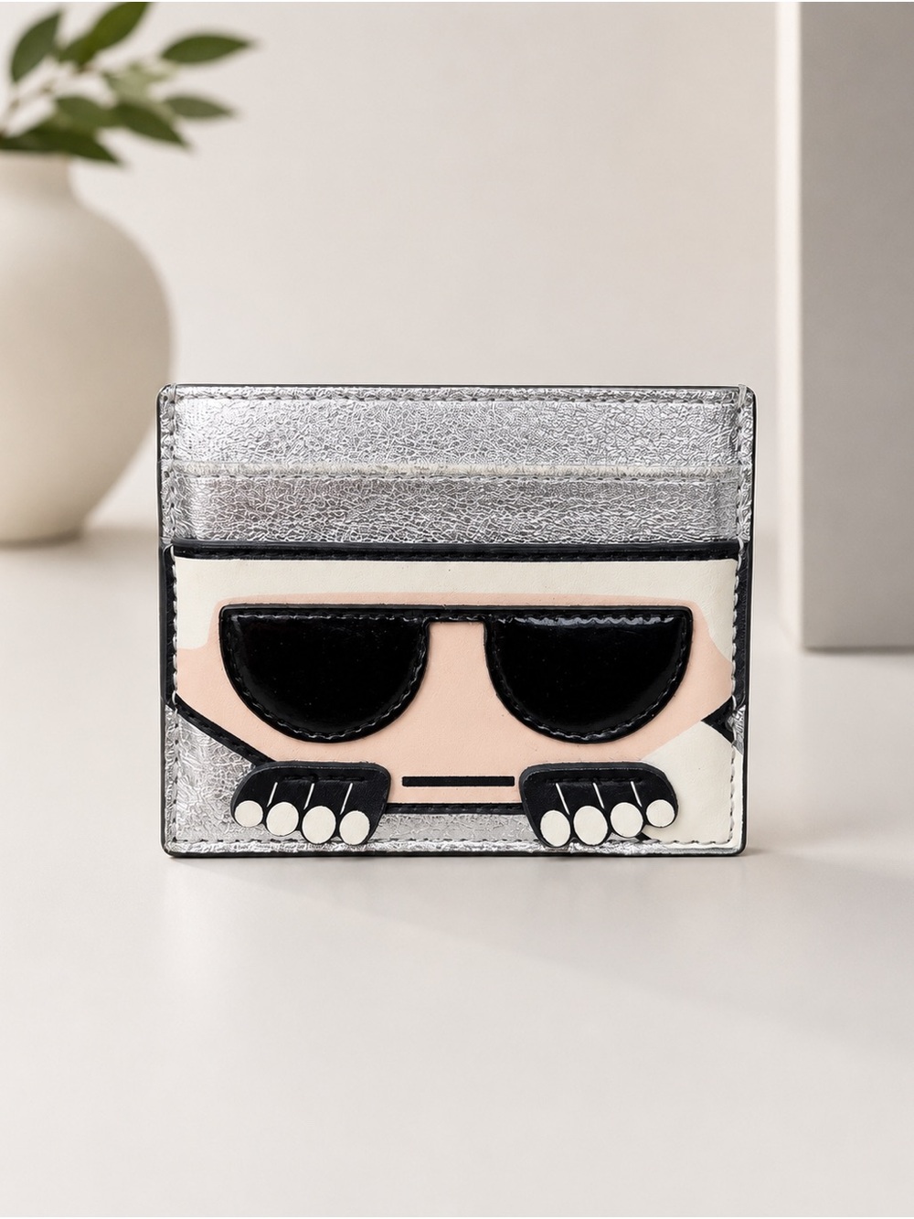 Karl Lagerfeld Silver, Black & Cream Sunglasses Novelty Card Holder